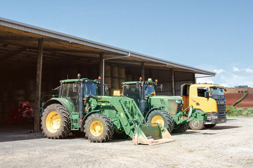 Large Alpine shed for implements and hay and overhang