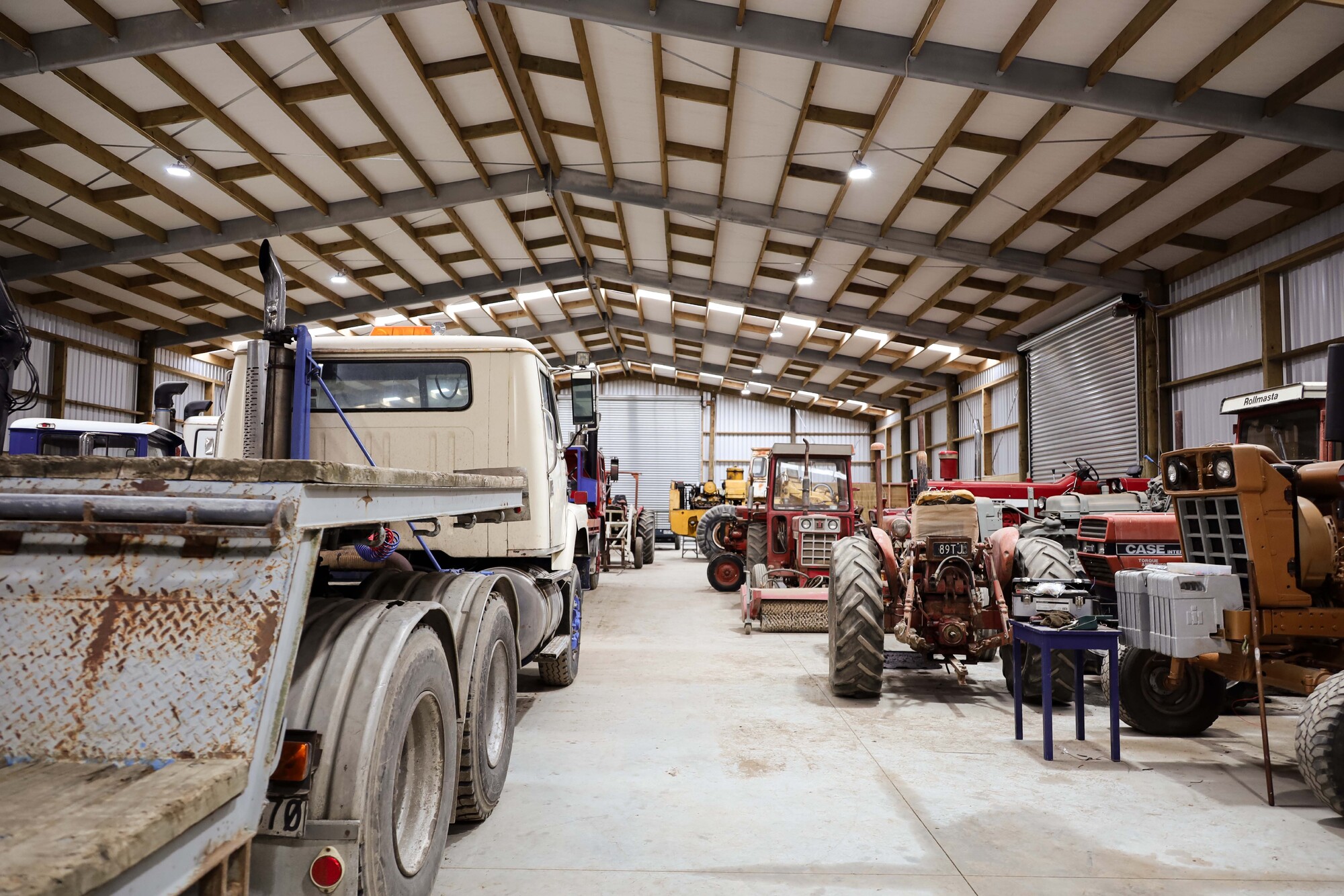 Alpine clearspan shed tractor collection