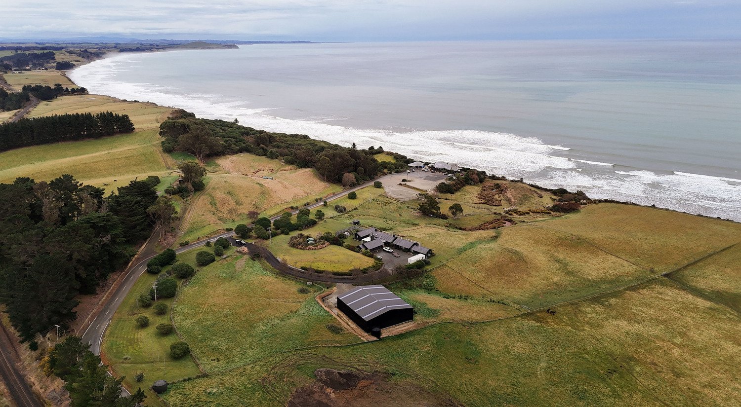 Alpine kitset shed, in coastal environment