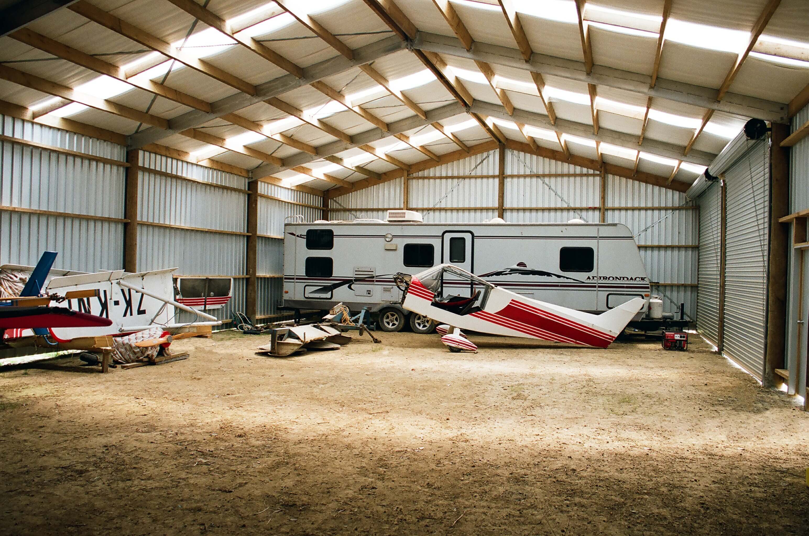 Clear light panels allow for natural daylight to open up your hangar