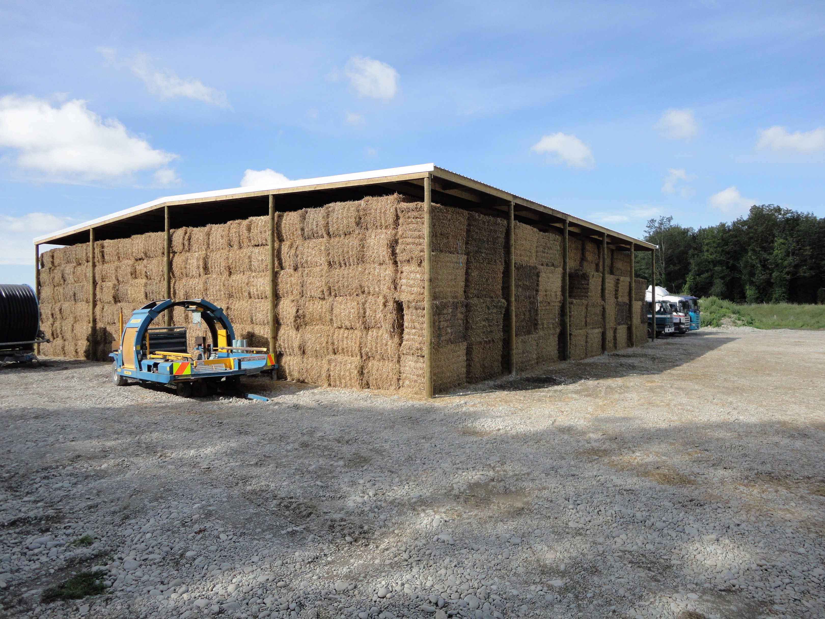 Open-sided large hay shed NZ