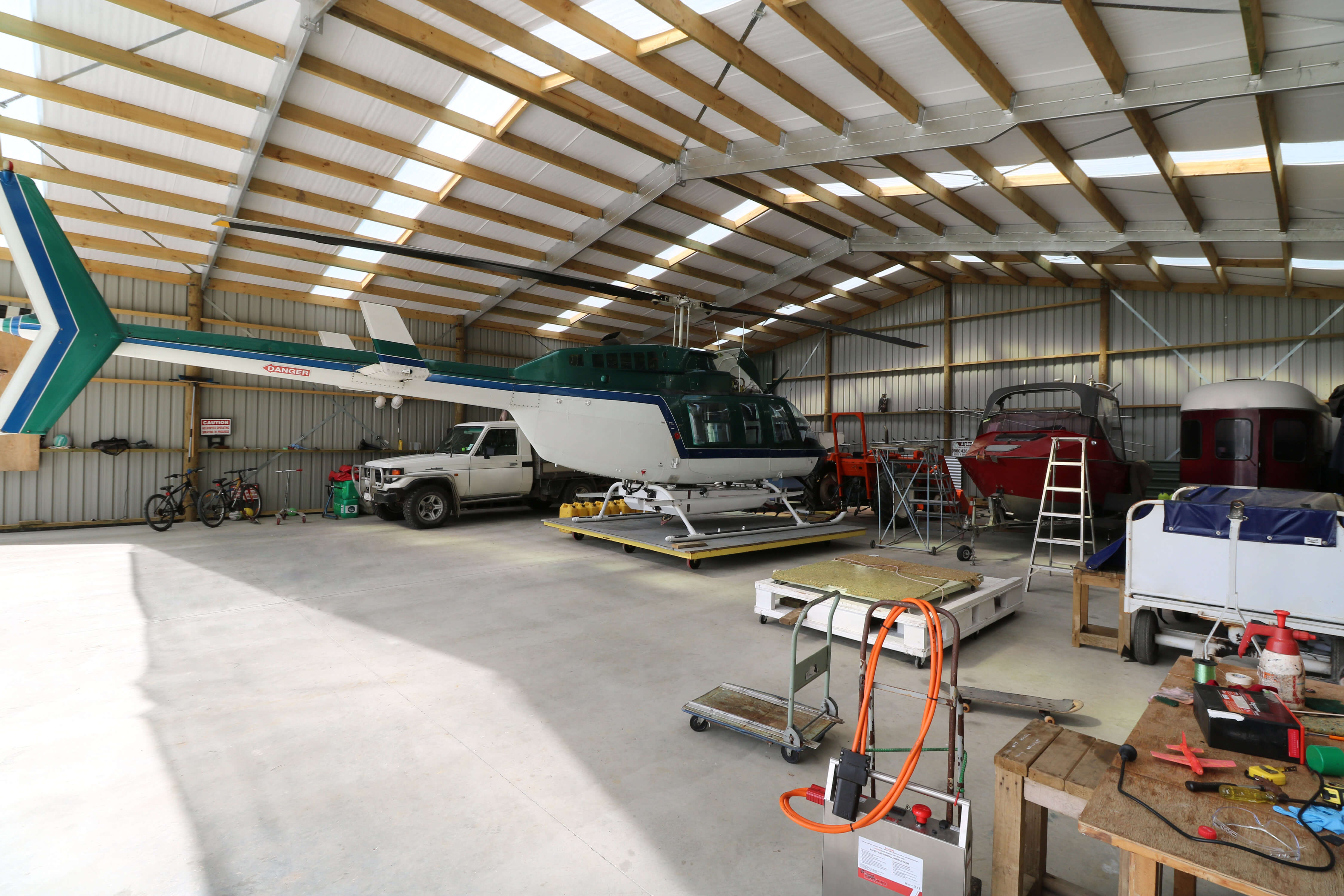 Look at all the space in this aircraft hangar