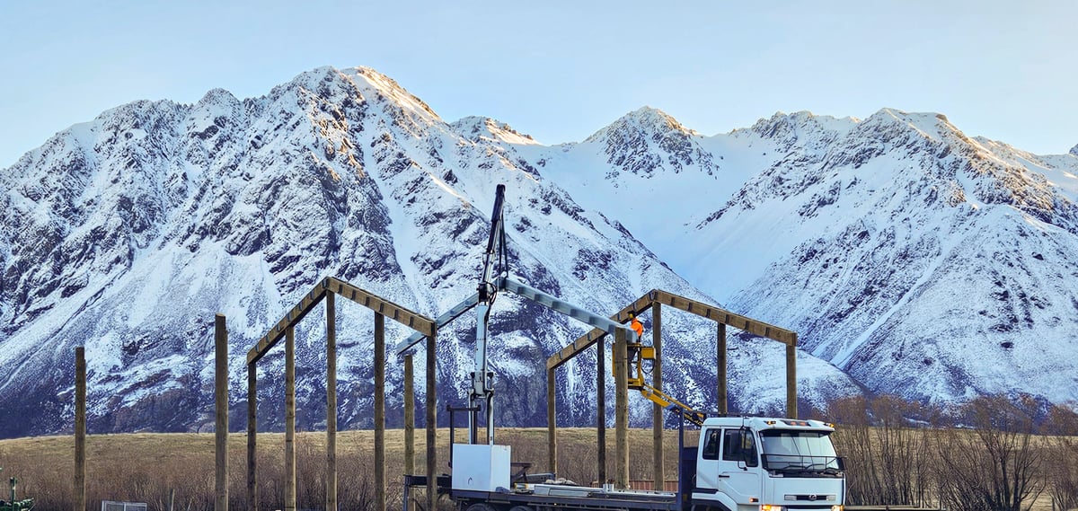 Winter build, construction, pole shed, safety, 