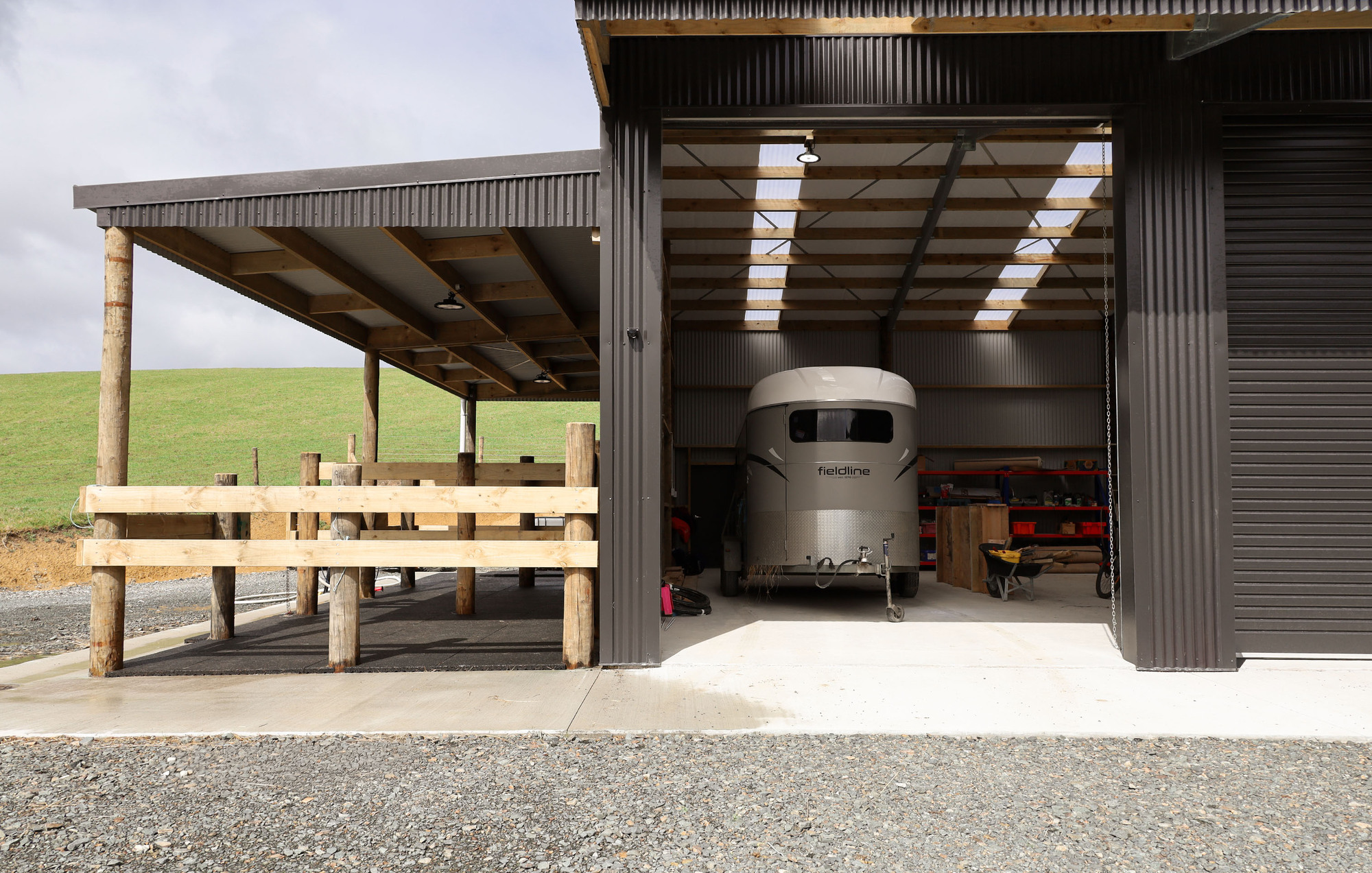 alpine kitset shed with lean-to