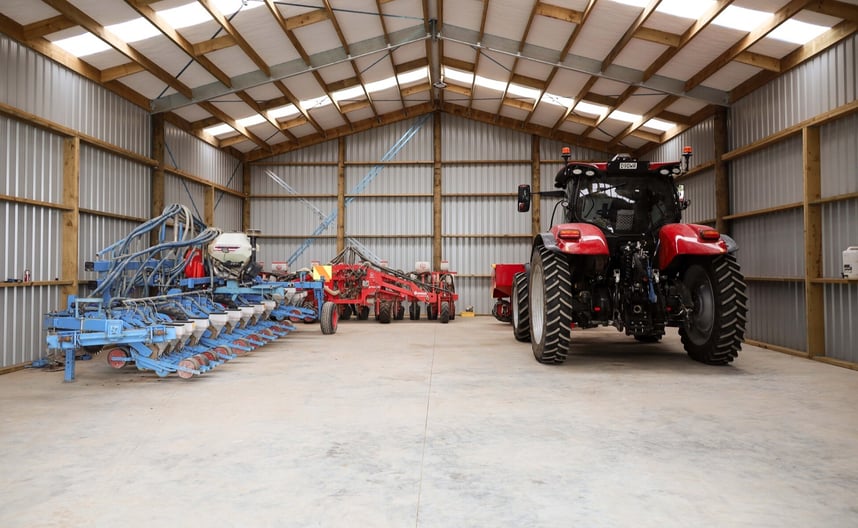Concrete floor, implement storage kitset shed