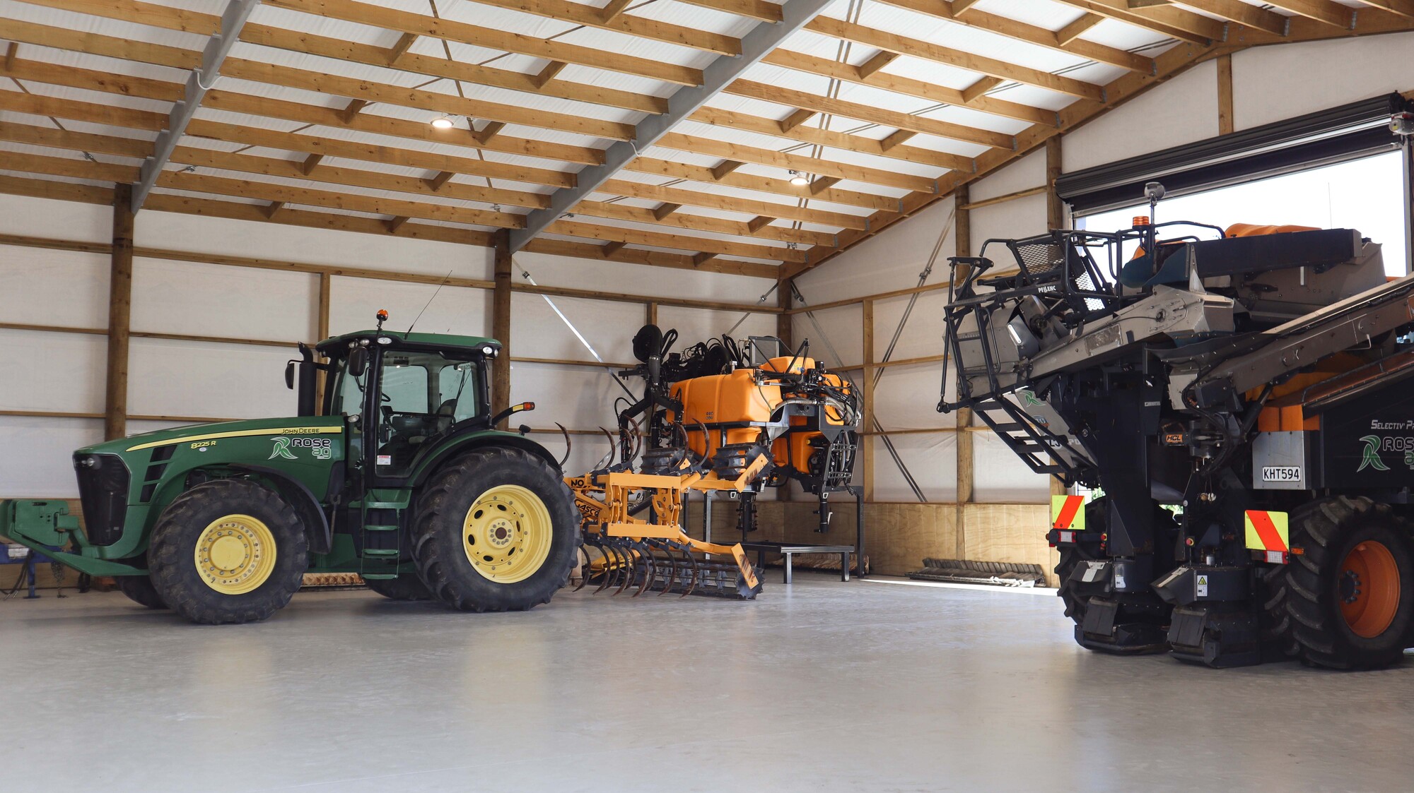 Alpine shed for vineyard implement storage