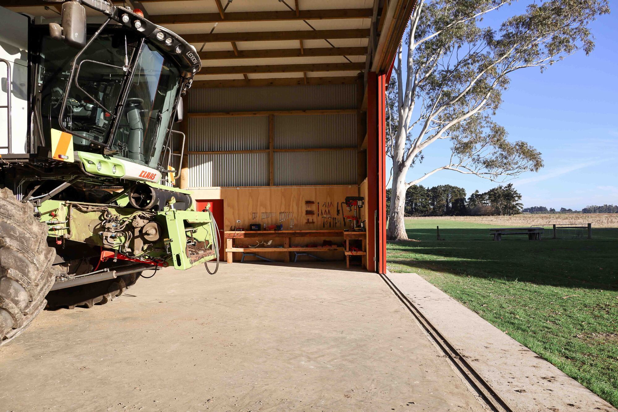 Alpine shed for implements and drying seeds