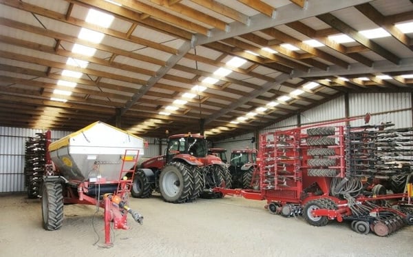 Alpine Buildings implement storage shed