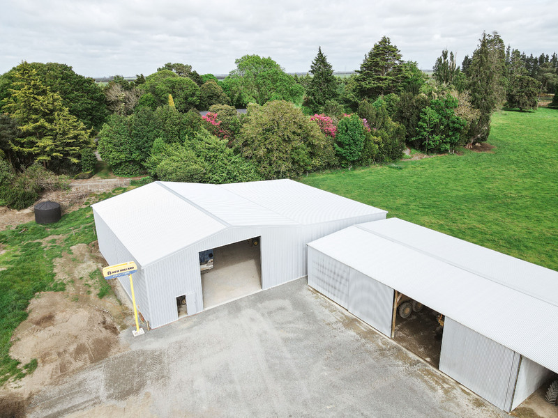 Alpine shed for tractor storage