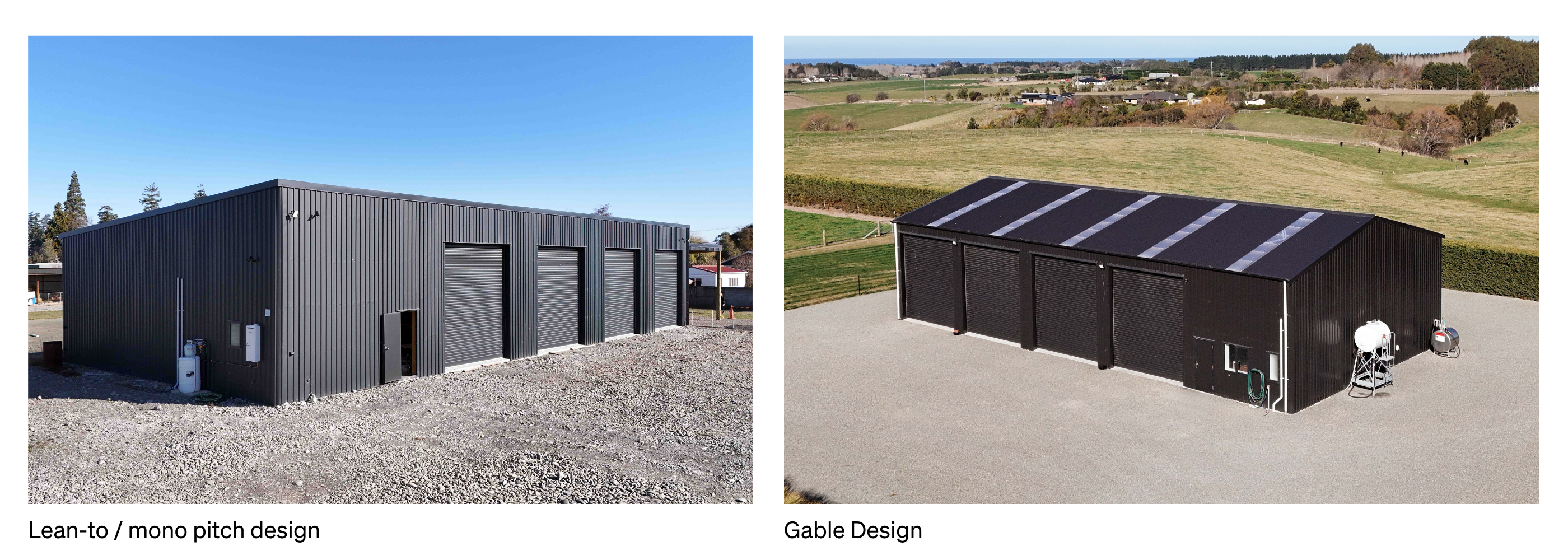 Lean-to vs Gable Design Collage