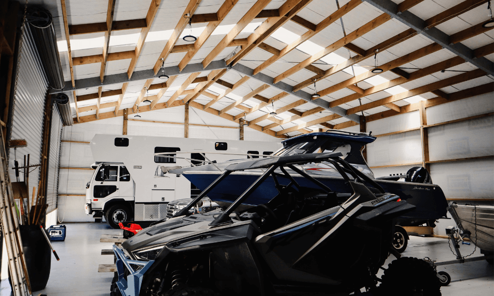 Caravan storage shed