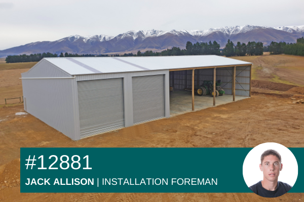 19m x 34.2m semi enclosed farm shed