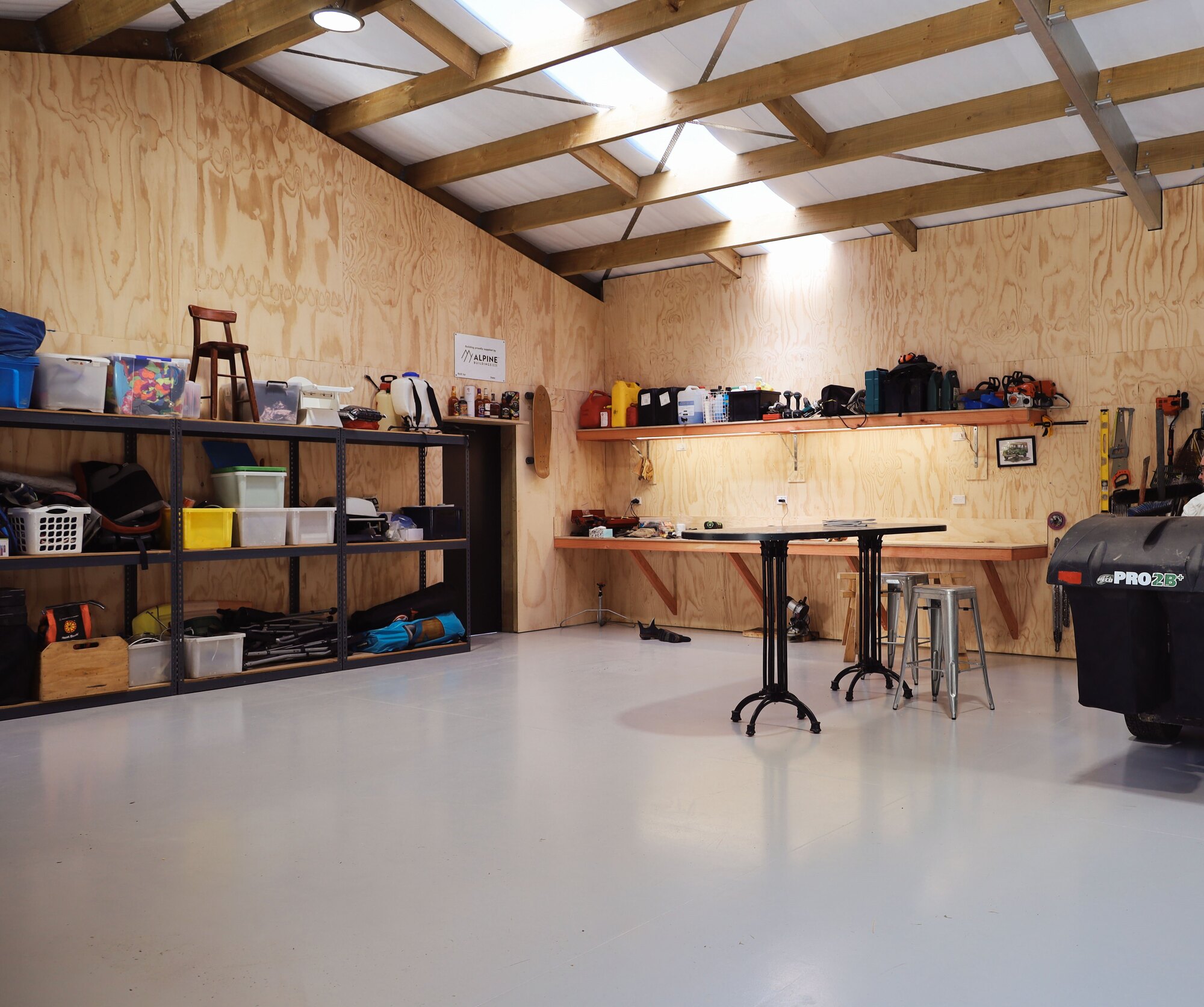 Alpine mancave shed