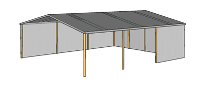 Large clearspan kitset shed