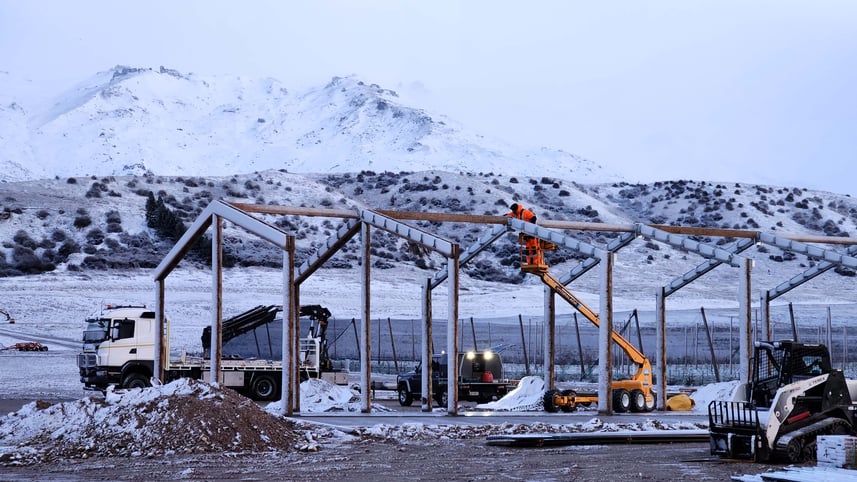 Constructing a shed in harsh New Zealand Winter conditions