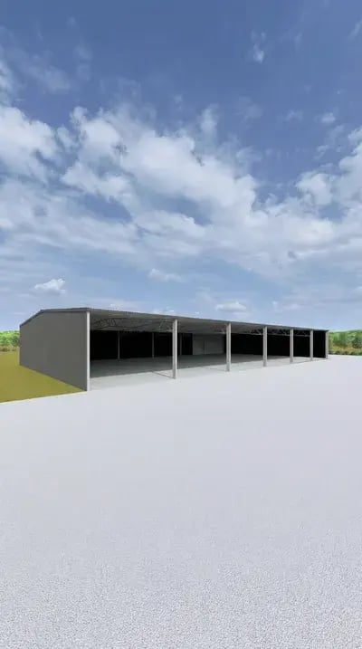Alpine Buildings large structural steel portal shed with clear spans up to 50 metres in NZ