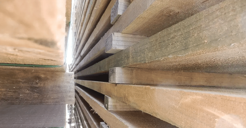 Alpine Timber Grading System includes strip stacking the timber to ensure it is dry and straight for construction