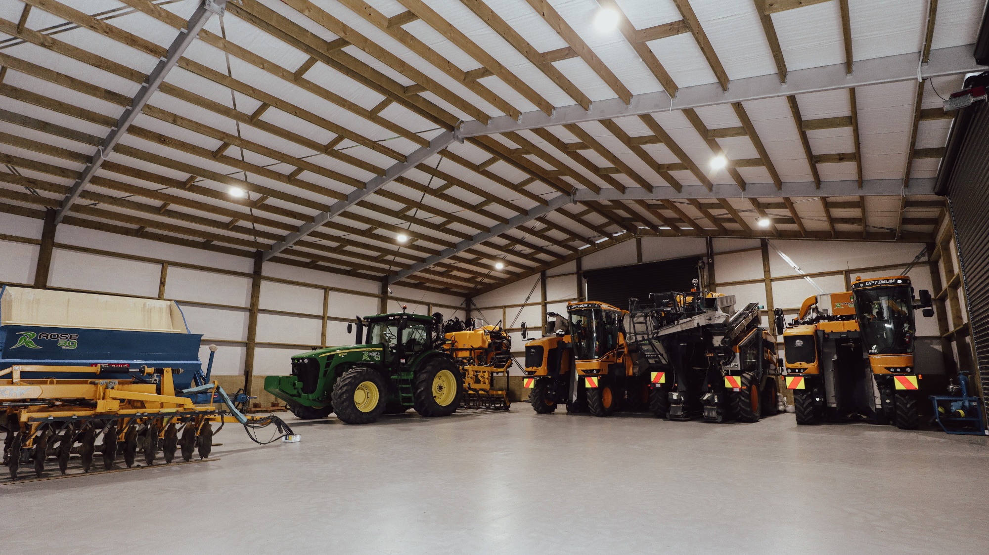 Machinery storage shed 