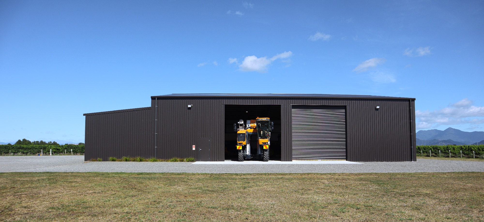 Machinery storage shed