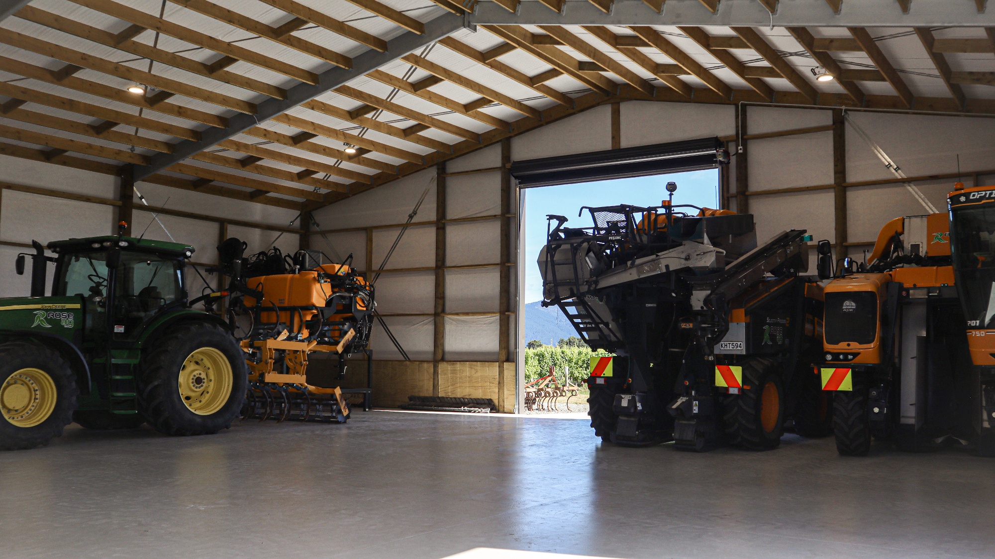 Machinery storage shed