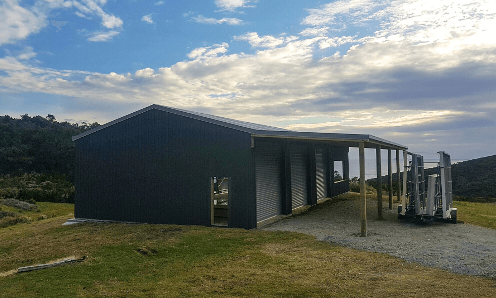 Kitset pole shed installation
