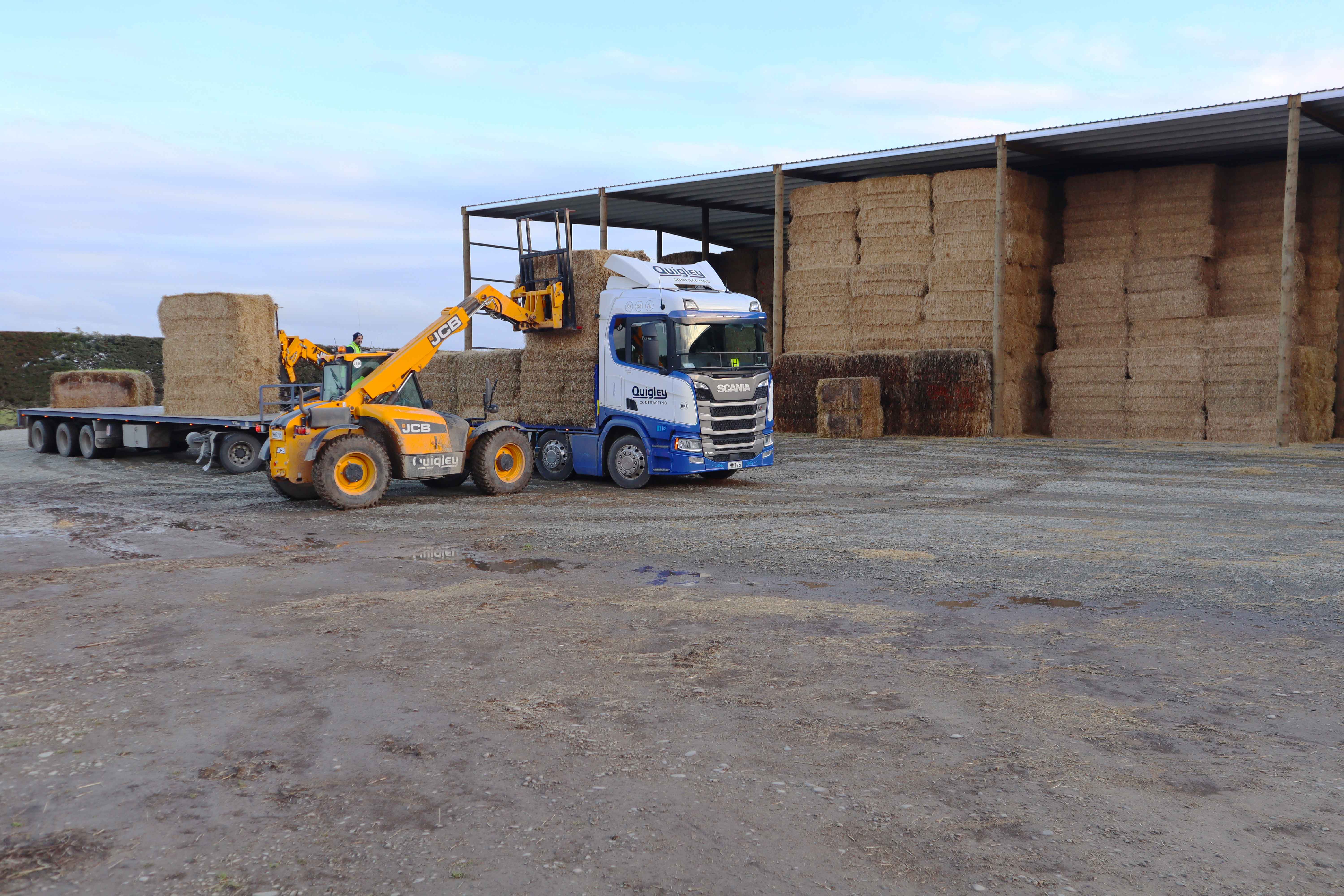 Large hay storage sheds