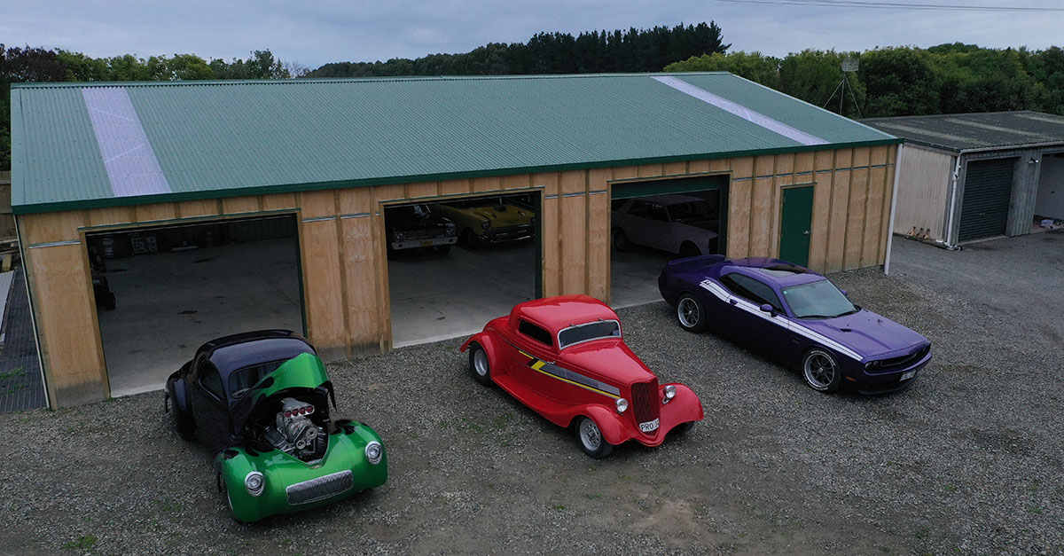 Custom-designed clearspan man cave to house classic cars